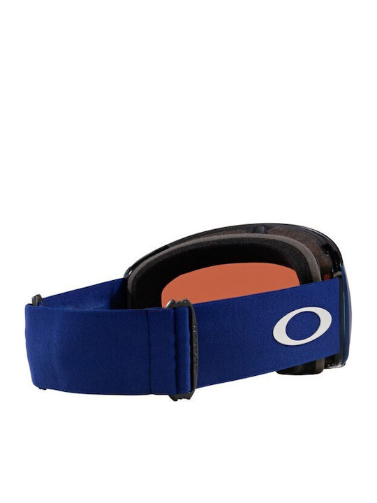 Oakley Flight Deck L Μάσκα Σκι & Snowboard Ενηλίκων Μπλε με Φακό σε Μπλε Χρώμα