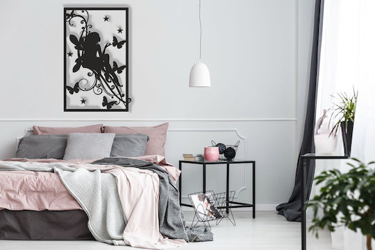 Offene Malerei Wanddekoration Mädchen Fee Schmetterlinge 59x95