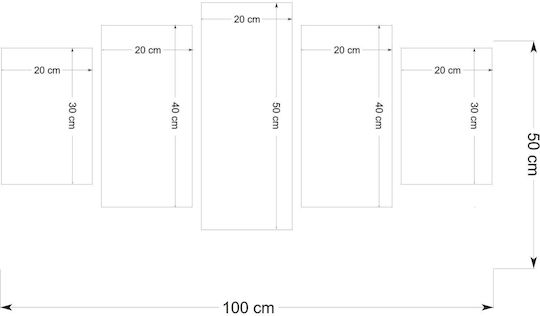 Canvas Painting Set Living Room Large Landscape Painting Lake Mountains 50x100