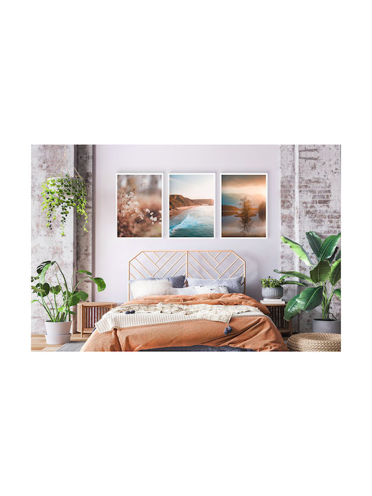 Wall Posters Living Room Boho Landscape Coast Lake 3x50x70