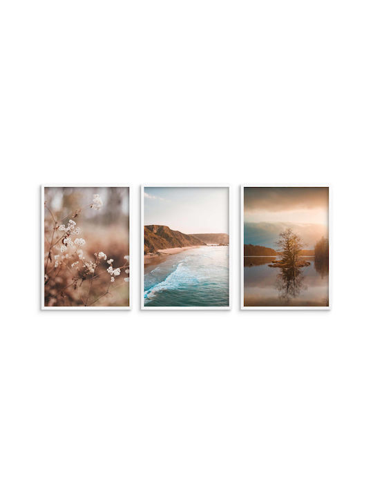 Wall Posters Living Room Boho Landscape Coast Lake 3x30x40