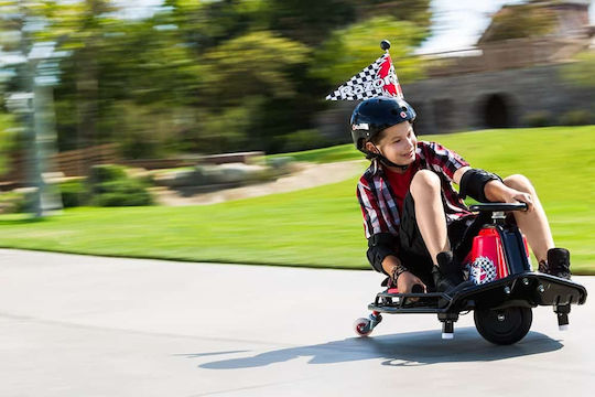 Детска Електрическа Гокарт Едноместен Crazy Kart 12 волта Червен