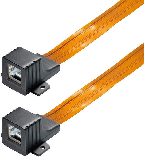 Flaches U/UTP Netzwerkkabel Ethernet 1m Orange