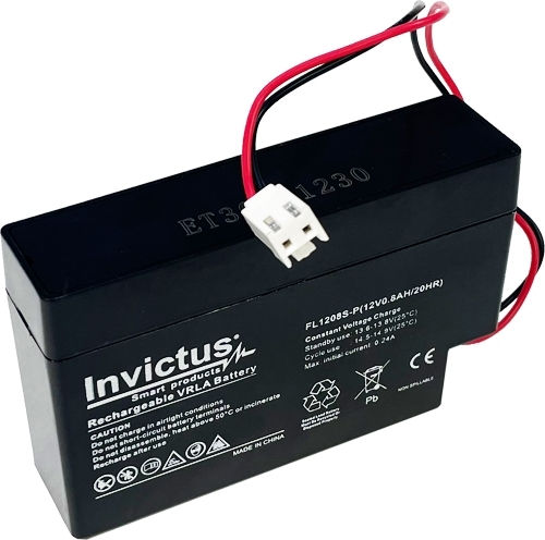 Invictus Μπαταρία UPS με Χωρητικότητα 0.8Ah και Τάση 12V 07.02.0199 1τμχ