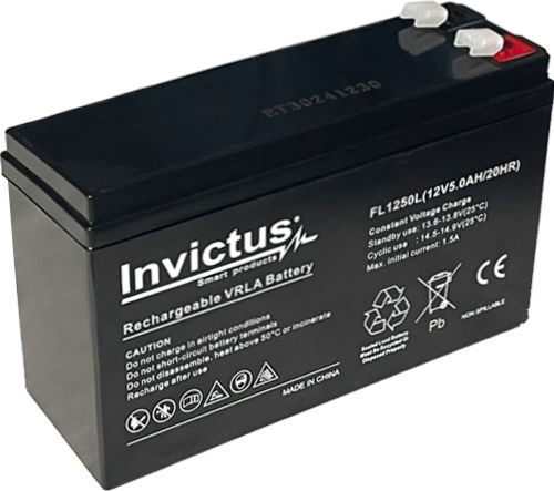 Invictus Μπαταρία UPS με Χωρητικότητα 5Ah και Τάση 12V 07.02.0208 1τμχ
