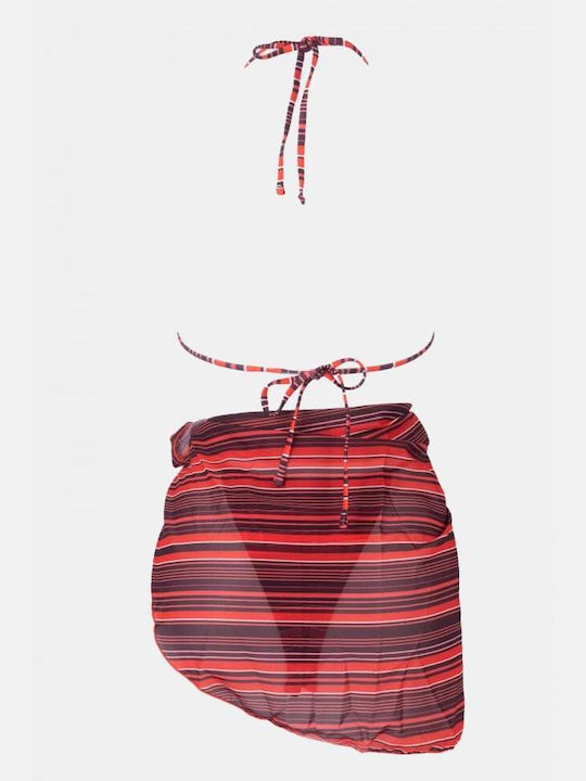 Set Bikini 3 Pieces with Removable Padding Brazil Striped Orange