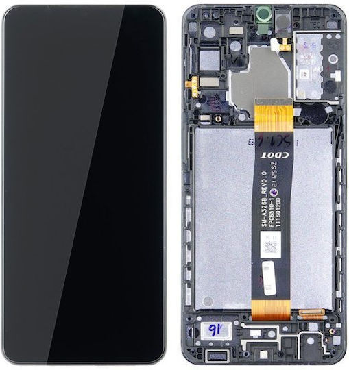Mecanism Ecran Tactil Original Ramă Neagră Samsung Galaxy A32 5G 2021 A326 Gh82-25122a Pachet Service