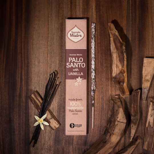 Θυμίαμα Palo Santo Bανίλια Sagrada Madre Premium Incense 8τμχ