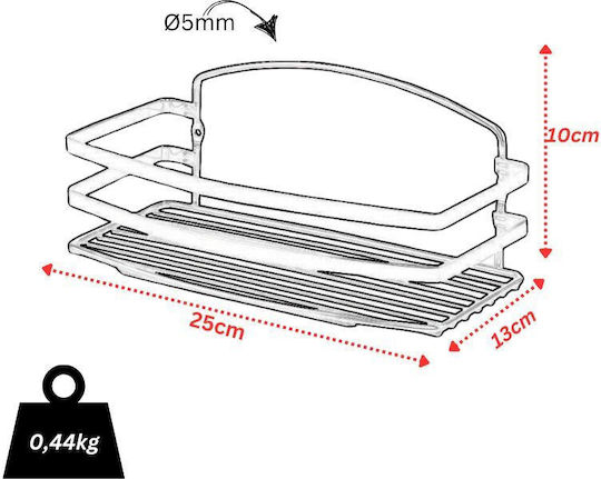 Tekno-Tel 455.BK084/ST Επιτοίχια Ραφιέρα Μπάνιου Inox 25x13x10cm Ασημί Tekno-Tel 455.BK084/ST Επιτοίχια Ραφιέρα Μπάνιου Inox 25x13x10cm Ασημί
