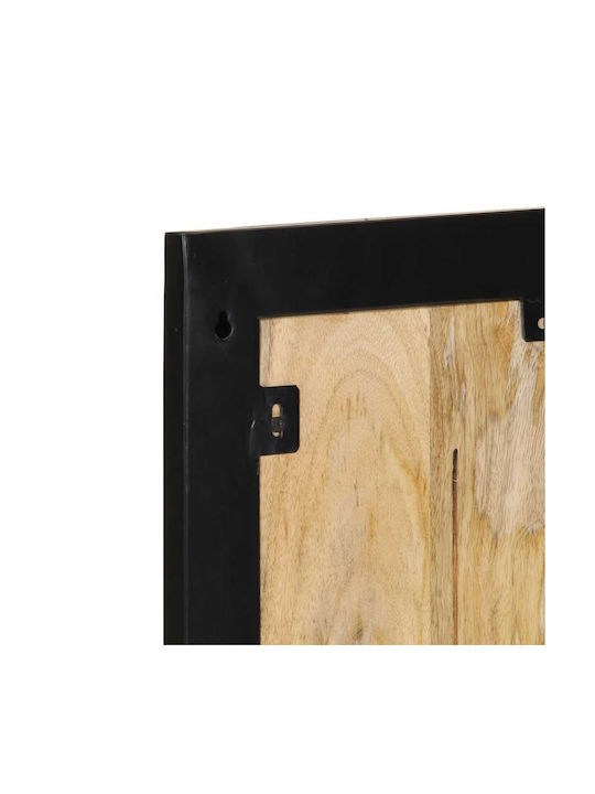 vidaXL Wooden Wall Hanger 6 Hooks Brown 40x2cm