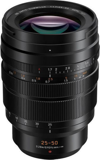 Leica Full Frame Φωτογραφικός Φακός DG VARIO SUMMILUX 25-50mm για Micro Four Thirds (MFT) Mount Μαύρος