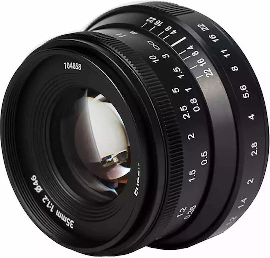 7artisans Crop Camera Lens Photoelectric 35mm MK II f/1.2 Fixed for Fujifilm X Mount Black