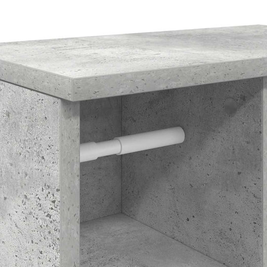 vidaXL Ντουλάπι Μπάνιου 39x22x90cm Γκρι