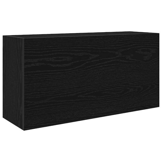 vidaXL Ντουλάπι Μπάνιου 80x25x40cm Μαύρο