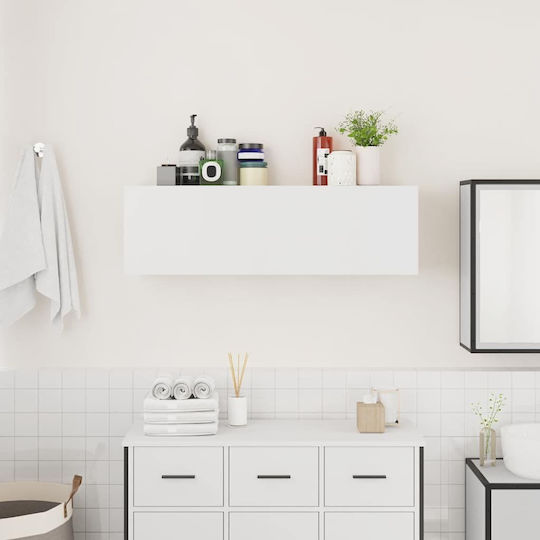 vidaXL Bathroom Cabinet L100xW25xH30cm White