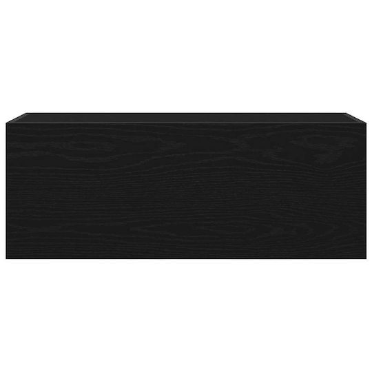vidaXL Badezimmerschrank B80xT25xH30cm Schwarz