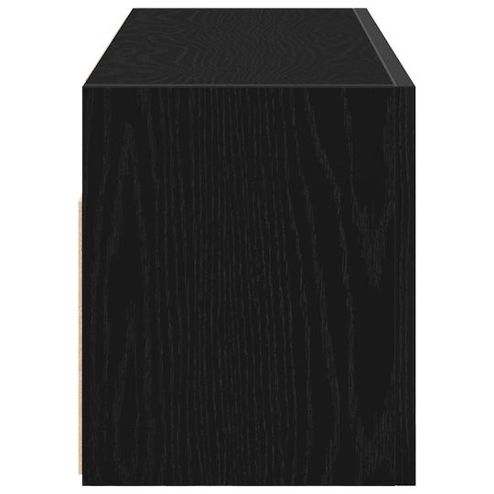 vidaXL Badezimmerschrank B80xT25xH30cm Schwarz