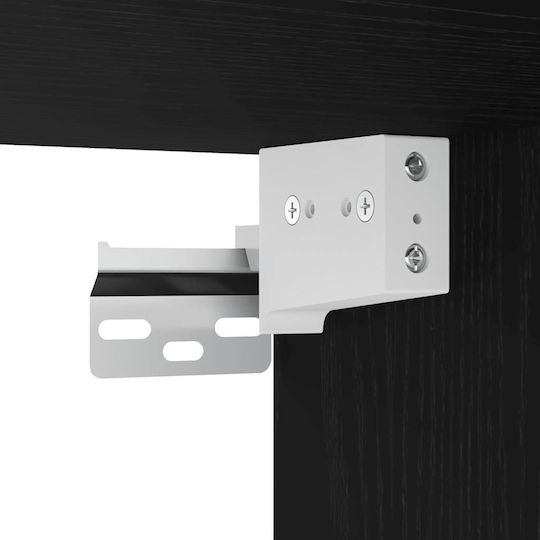 vidaXL Badezimmerschrank B60xT25xH40cm Schwarz