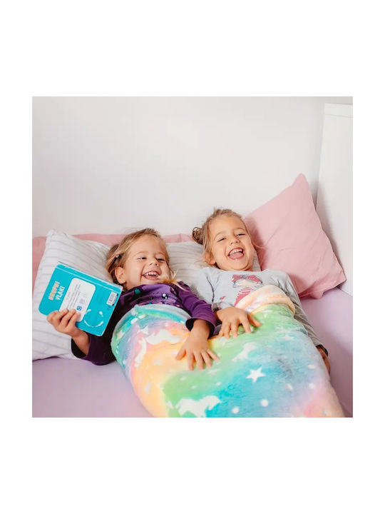 Blanket Tail Mermaid Glowing Pink 43x100cm