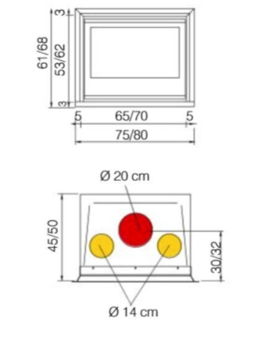 Edilkamin Luce Plus 62 Ενεργειακό Τζάκι Κασέτα Ξύλου 9.6kW Ίσιο με Ανοιγόμενη Πόρτα