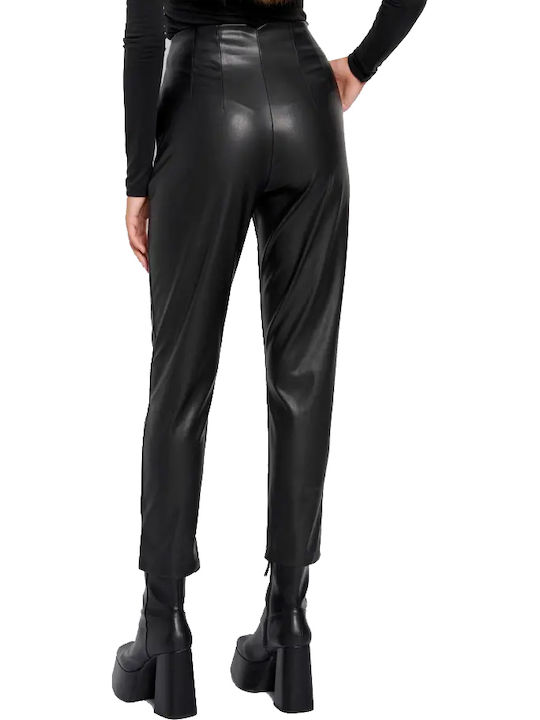 Women's Fabric Trousers Regular Fit Black