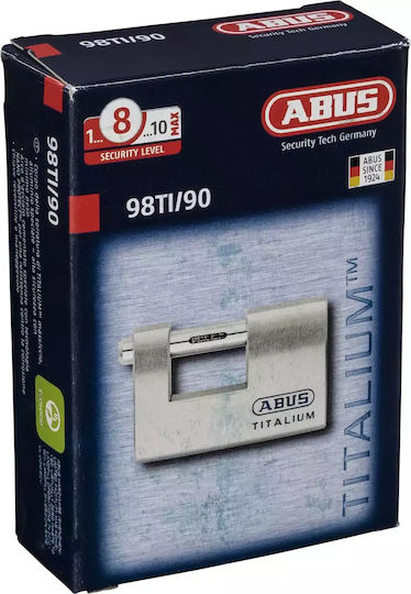 Abus Titalium Aluminum Padlock Monoblock with Key 12mm Gray 1pcs