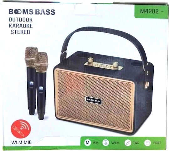 Ηχείο Karaoke με Ασύρματα Μικρόφωνα HJ-4202+.ΜΙΝ Πράσινο