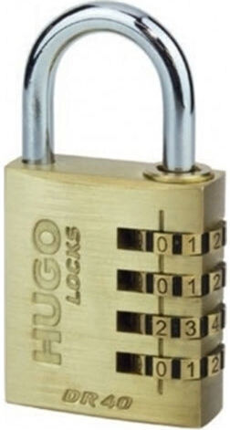 Hugo Locks PB40 Ατσάλινο Λουκέτο Πέταλο Συνδυασμού 40mm