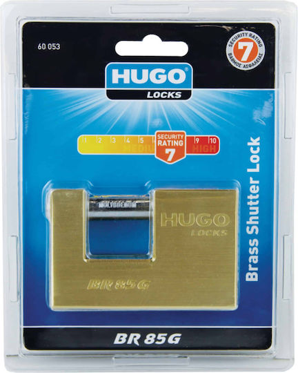 Hugo Locks Ultra BR 56G Steel Padlock Monoblock with Key Brass 56mm 1pcs