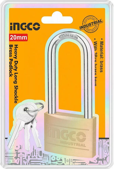 Ingco Padlock Lengthened with Key 20mm 1pcs