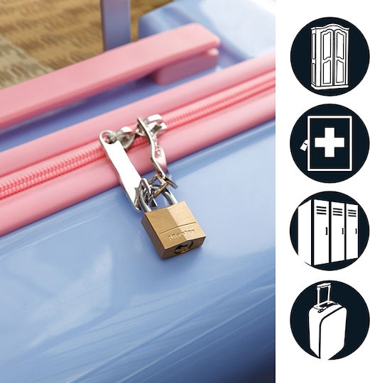 Master Lock Ορειχάλκινο Λουκέτο Πέταλο με Κλειδί 20mm Κίτρινο