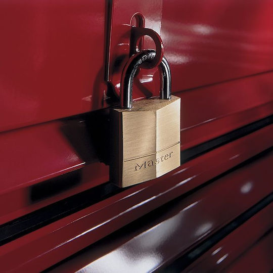 Master Lock Ορειχάλκινο Λουκέτο Πέταλο με Κλειδί 20mm Κίτρινο