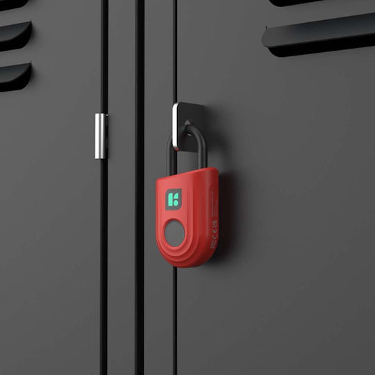 Igloohome Cătușe Potcoavă Cu Amprentă Digitală Roșu FingerPrint Padlock Lite Bronz