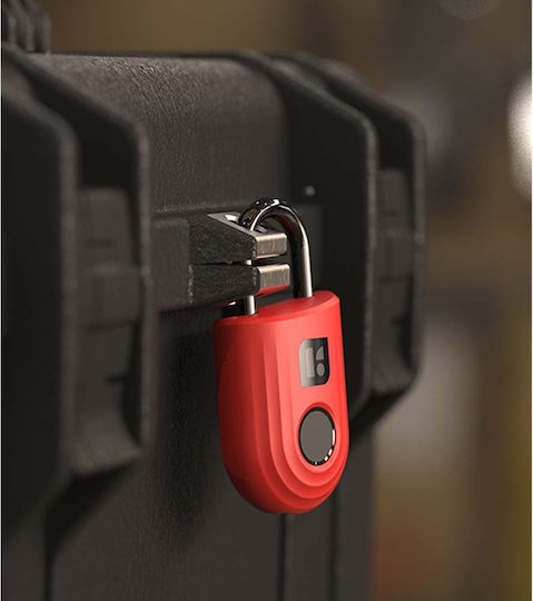 Igloohome Cătușe Potcoavă Cu Amprentă Digitală Roșu FingerPrint Padlock Lite Bronz