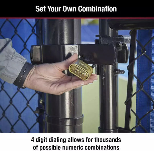 Master Lock Bronz Lăcăt Potcoavă Combinație 1buc