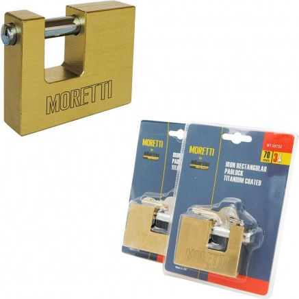 Moretti Vorhängeschloss Monoblock mit Schlüssel 70mm Yellow 1Stück