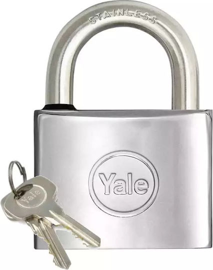 Yale Ατσάλινο Λουκέτο Πέταλο με Κλειδί 50mm