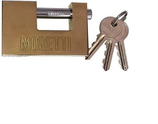 Moretti Moretti Λουκέτο Τάκου με Κλειδί No 80 80mm Κίτρινο