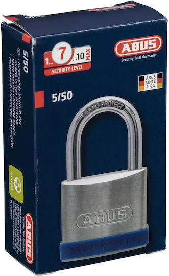 Abus Steel Padlock Brass with Key 52.2mm Silver 1pcs