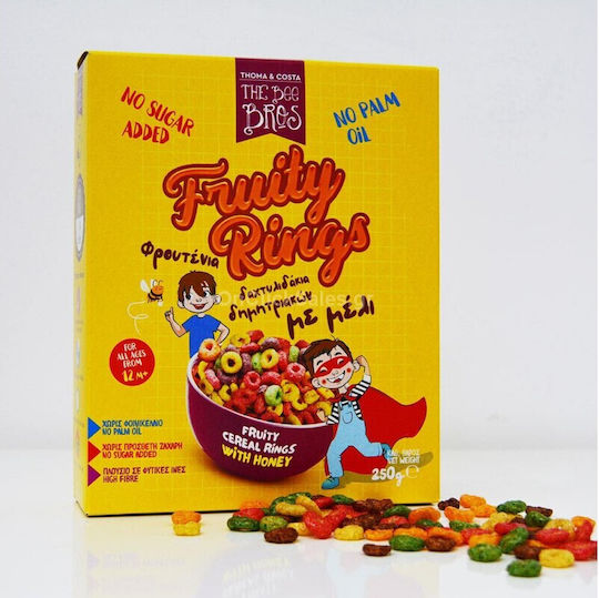The Bee Bros Cereals Fruity Rings with Honey Sugar Free 250gr for 12+ months