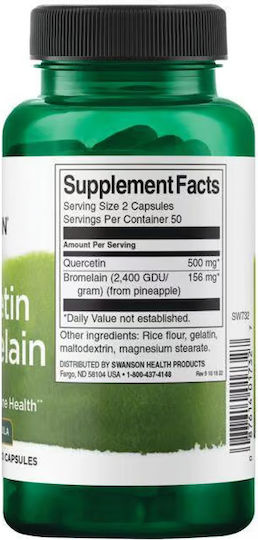 Swanson Quercetin & Bromelain 100 caps