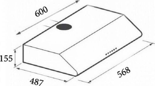 Maidtec Κλασικός 2 Μοτέρ Ελεύθερος Απορροφητήρας 60cm Καφέ