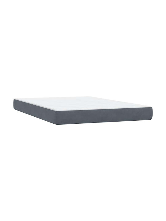 Doppelbett Bezogen mit Stoff Dunkelgrau mit Lattenrost & Matratze 160x210cm