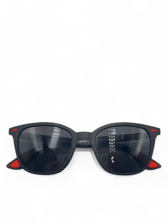 Dasoon Vision Unisex Sunglasses with Black Plastic Frame and Black Polarized Lens 2478077