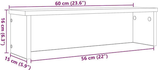 vidaXL Настолна Дървена Стойка 60x15x16см Кафява