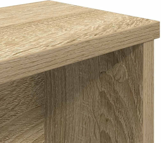 Vidaxl Сгъваема кухненска етажерка Sonoma Oak 50x15x16 см кафява