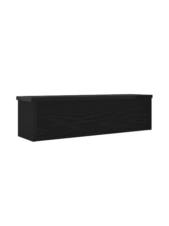 Vidaxl Raft de Bucătărie Suprapozabil Negru 50x15x16 cm Din Lemn Negru