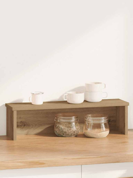 Vidaxl Stackable Kitchen Shelf Artisan Oak 60x15x16 cm Brown