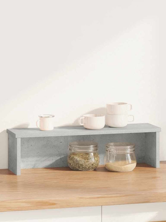 Vidaxl Stackable Kitchen Shelf Gray Concrete 60x15x16 cm Gray