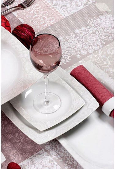 Cryspo Trio Marsala Geschirrset aus Porzellan with Grey Design 55.289.40 15Stück